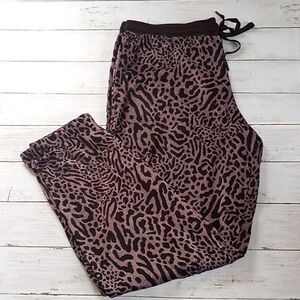 Velvety Zebra Jogger Lounge Sleep Pants Size L